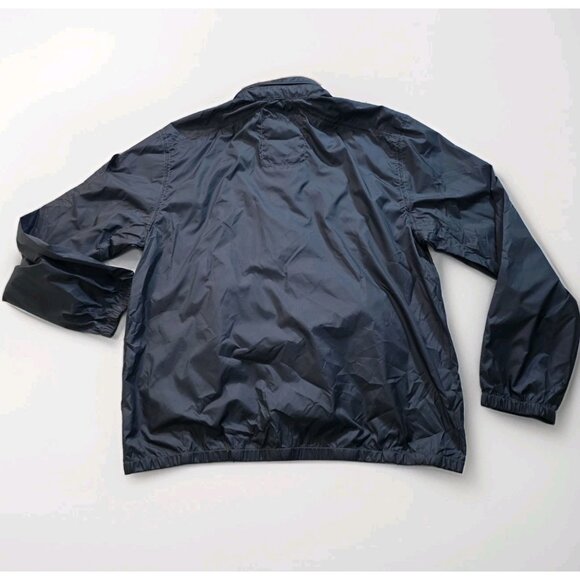 Tommy Bahama Windbreaker Half Zip Jacket Men M Navy Anorak LS Hood Preppy Nautic - Picture 2 of 16